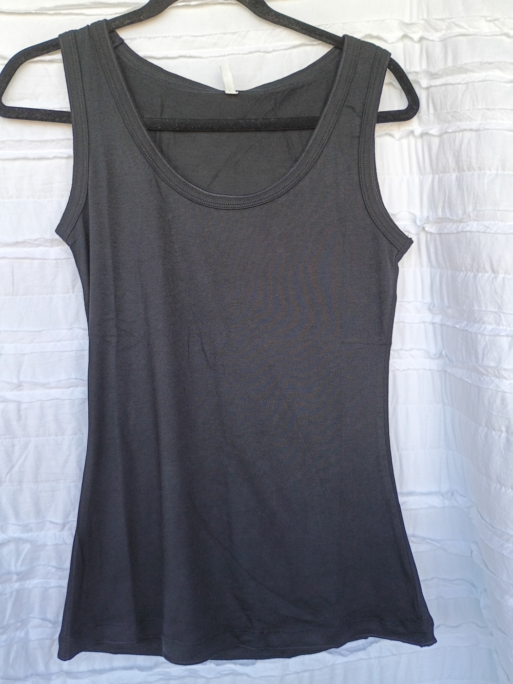 b*up by sophie Women's Scoop Neck Black Tank Top.